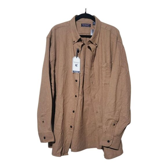 Portuguese Flannel Roundtree Yorke Long Sleeve Solid Sport Shirt XXL Fall Brown - Picture 6 of 10